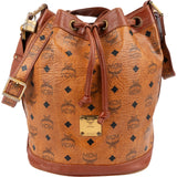 MCM Monogram Visetos Drawstring Bucket Crossbody Bag