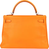 Hermès Orange Swift Leather Kelly 32 Handbag