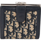 Christian Dior Trotter Monogram Oblique Canvas Frame French Wallet
