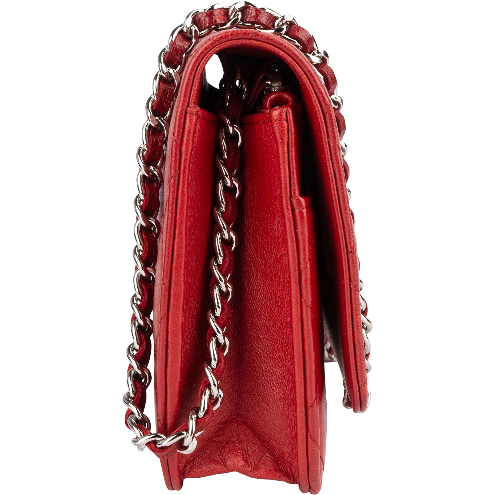 Chanel Quilted Lambskin Wallet on Chain Crossbody Bag - vintageandkickz