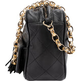 Chanel Quilted Lambskin Tassel Camera Crossbody Bag
