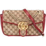 Gucci Monogram GG Quilted Canvas Marmont Crossbody Bag
