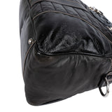 Gucci GG Black Quilted and Grained Patent Bowler Handbag
