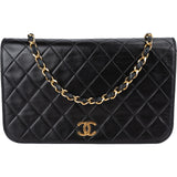 Chanel Quilted Lambskin 24K Gold Single Flap Shoulder Bag