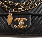 Chanel Quilted Lambskin Chevron Single Flap Crossbody Bag