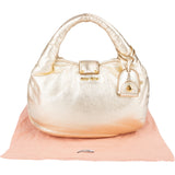 Miu Miu Soft Golden Vitello Shine Leather Small Coffer  Handbag