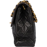 Chanel Quilted Lambskin 24K Gold Soft Jumbo Single Flap Crossbody Bag