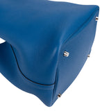 Hermès Bleu Tie Taurillon Clemence Palladium Picotin Lock 22 Handbag
