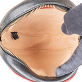 Gucci Quilted Leather Bicolor GG Marmont Round Crossbody Bag