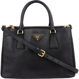 Prada Black Saffiano Leather Galleria Handbag