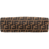 Fendi Monogram FF Zucca Baguette Buckle Canvas Small Shoulder Bag