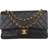 Chanel Quilted Lambskin 24K Gold Medium Double Flap Shoulder Bag