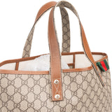Gucci Monogram GG Supreme Canvas Web Tote Handbag