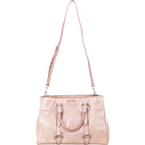 Miu Miu Vitello Lux Shine Leather Tote Satchel Handbag