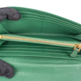 Miu Miu Green Leather Continental Wallet