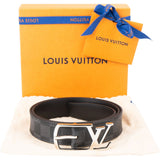 Louis Vuitton Leather Damier Graphite LV Initiales Belt (80 / 31) M6057