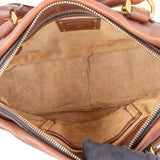 Prada Brown Calfskin Bowler Satchel Handbag