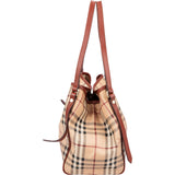 Burberry Nova-Check Monogram Haymarket Hobo Shoulder Bag