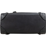 Celine Black Calfskin Leather Luggage Handbag