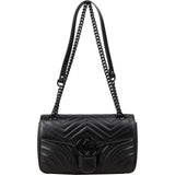 Gucci Matelassé Leather GG Marmont Crossbody Bag