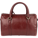 Cartier Bordeaux Leather Boston Handbag