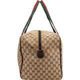 Gucci Monogram GG Canvas Web Boston Handbag