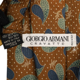 Giorgio Armani Paisley Dot Print Silk Tie Krawatte
