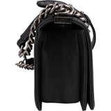 Chanel Quilted Leather Medium Boy Single Flap Crossbody Bag