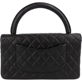 Chanel Quilted Lambskin Top Handle 24K Gold Single Flap Handbag