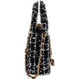 Chanel Quilted Tweed Nano Kelly Crossbody Handbag