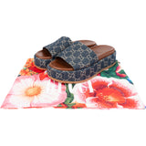 Gucci Denim GG Platform Slide Sandal Sandals (38)