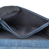 Chanel Denim Velvet Graffiti Wallet On Chain Crossbody Bag