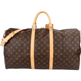 Louis Vuitton Monogram Canvas Keepall 55 Bandoulière Travel Bag