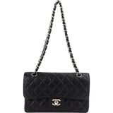 Chanel Quilted Caviar Leather Small Double Flap Shoulder Bag