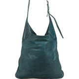 Balenciaga Petrol Leather Motorcycle Courier Tote Shoulder Bag