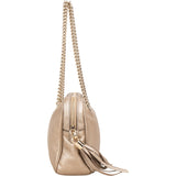 Gucci Metallic Leather Soho GG Shoulder  Bag