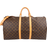 Louis Vuitton Monogram Canvas Keepall 55 Bandoulière Travel Bag