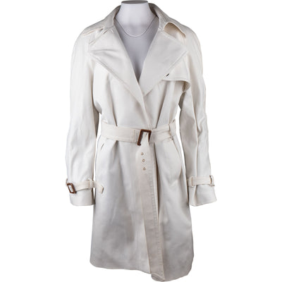 [🔄️B33 / F80] Colombo White Cotton Trench Coat - vintageandkickz
