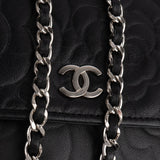 Chanel Camellia Embossed Lambskin Wallet On Chain Crossbody Bag