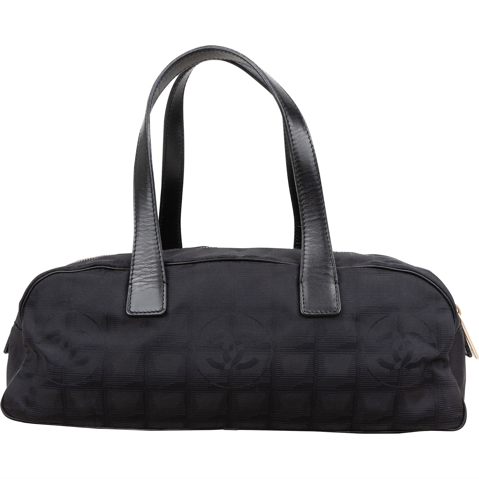 [🔄️B20 / F43] Chanel Monogram Maxi New Travel Line Bowling Bag Handbag - vintageandkickz