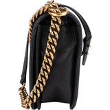 Chanel Quilted Caviar Leather Boy Single Flap Crossbody Bag