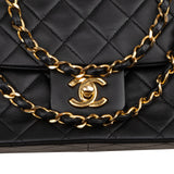 Chanel Quilted Lambskin 24K Gold Single Flap Shoulder Bag
