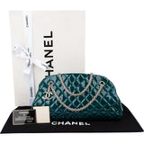 Chanel Quilted Patent Leather Mademoiselle Bowler Shoulder Bag