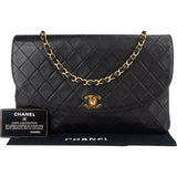 Chanel Quilted Lambskin 24K Gold Single Flap Shoulder Bag