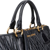 Miu Miu Matelassé Nappa Leather Bauletto Handbag