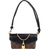 Louis Vuitton Monogram Canvas Leather Padlock On Strap PM Shoulder Crossbody Bag