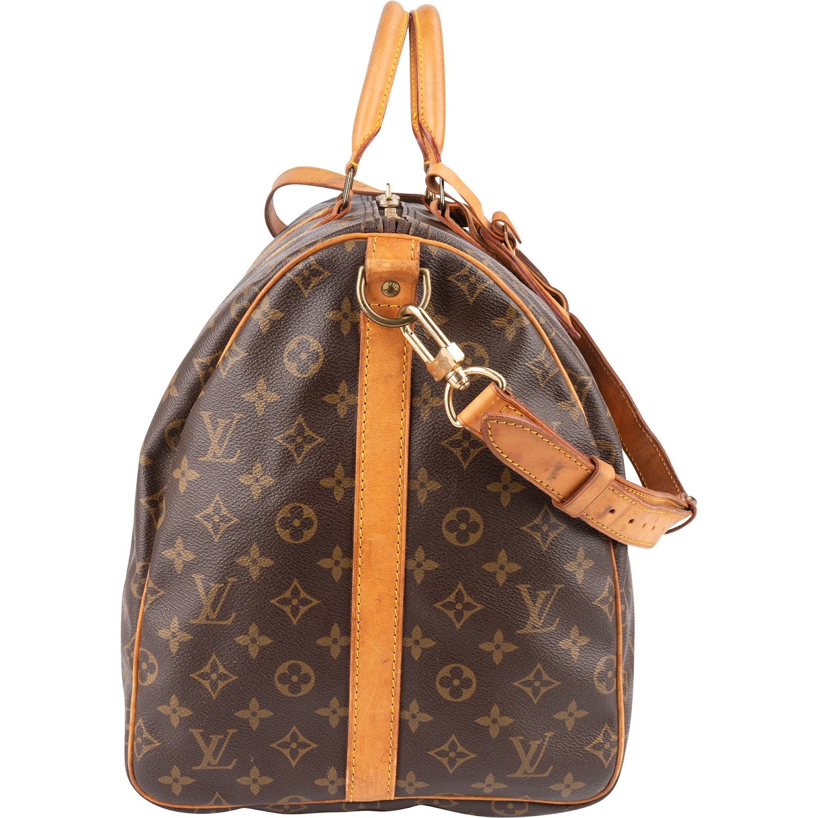 [🔄️B08 / F17] Louis Vuitton Monogram Canvas Keepall 55 Bandoulière Travel Bag - vintageandkickz