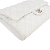 Chanel Quilted Caviar Leather Palladium Single Flap Shoulder Bag