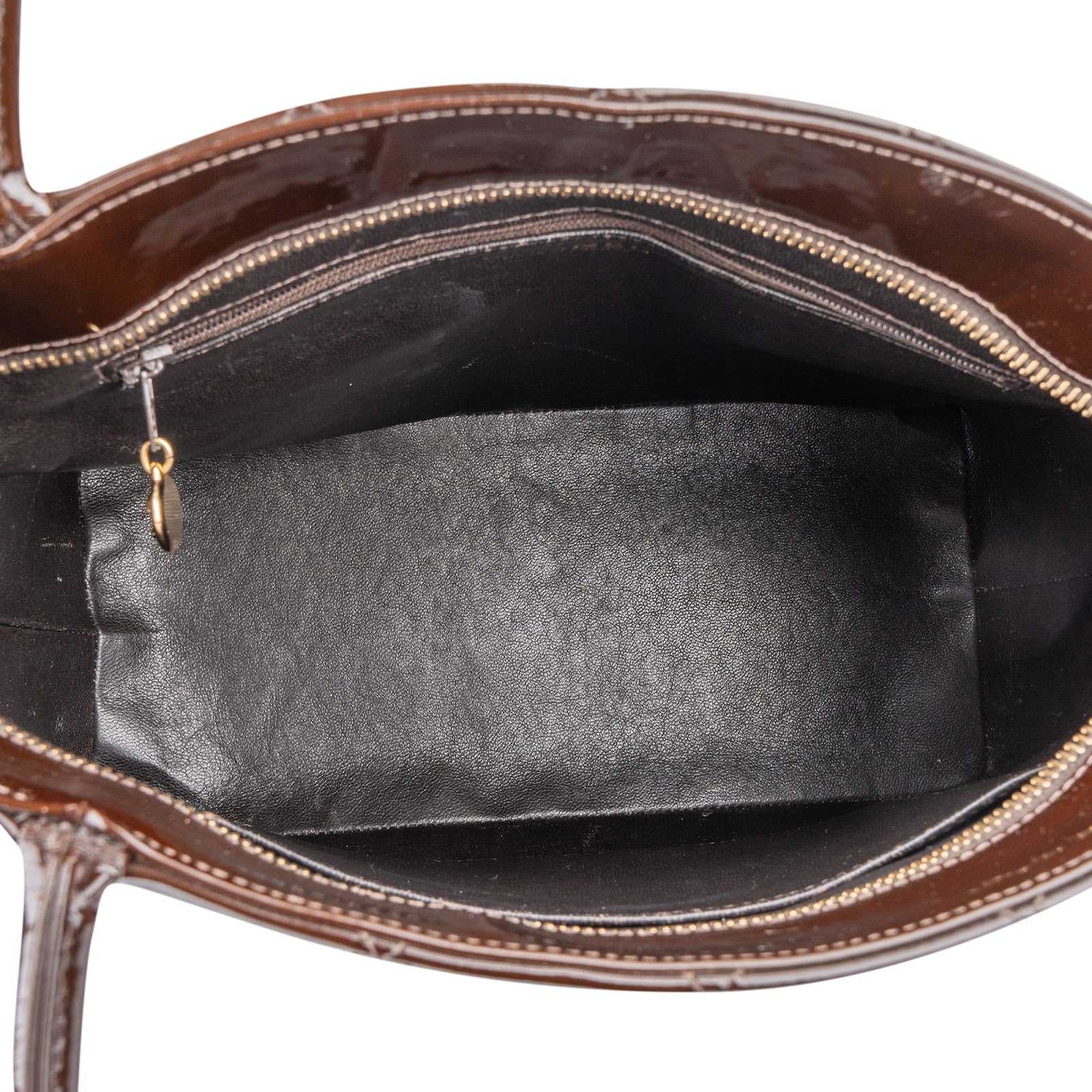 Chanel Quilted Patent Leather CC Medallion Handbag - vintageandkickz