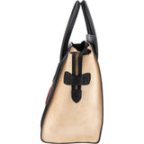Celine Suede Bicolor Leather Luggage Handbag